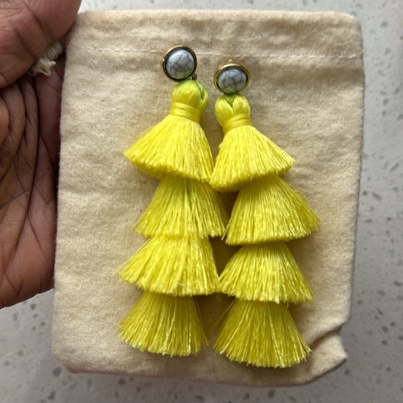 NEW LISTING! Baublebar yellow tassle earrings - Picture 4 of 6